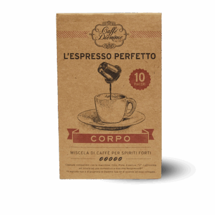 Cápsulas de café Corpo compatibles con Nespresso® – Diemme L’Espresso Perfetto, paquete de 10 piezas
