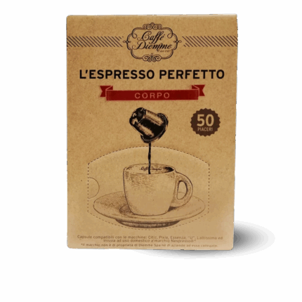 Cápsulas de café Corpo compatibles con Nespresso® – Diemme L’Espresso Perfetto, paquete de 50 piezas